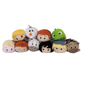 Disney Tsum Tsum  Frozen Tangled Mini Plush 3.5 Inch Lot 10 New Elsa Olaf Anna 